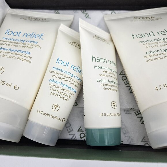 Aveda X Iris Van Herpen Hand Foot Relief 4pc Gift Set Moisturizing Creme - Picture 5 of 15